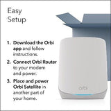 NETGEAR Orbi Whole Home Tri-Band Mesh WiFi 6 System (RBK752P) &#8211; Router wit