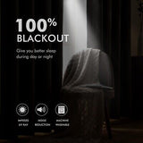 MIULEE Linen Texture Curtains for Bedroom Solid 100% Blackout Thermal Insulat...