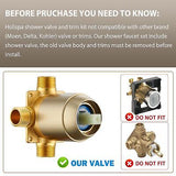 Shower Faucet Set, Gold Tub Shower Faucet with 8-Inch Rainfall Shower Head an...