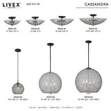 Livex Lighting Cassandra 2 Light Black Ceiling Mount