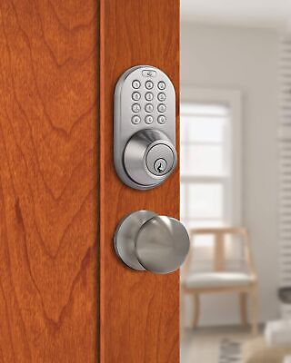 MiLocks DFK-02SN Electronic Touchpad Entry Keyless Deadbolt and Passage Knob ...