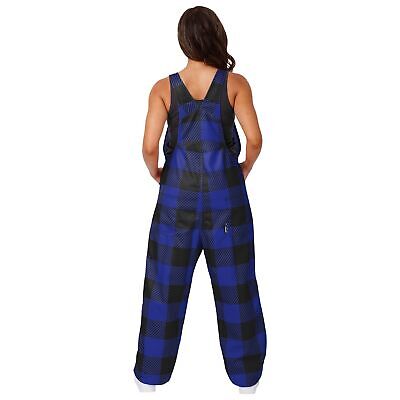 FOCO NFL Women's Team Logo Bib Overalls Baltimore Ravens Large Plaid