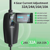 NTONPOWER Tesla Charger 24 Miles Per Hour with Level 1&2 EV Charge 32A/24A16A...