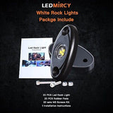 LED Rock Lights White 20PCS for Off Road Truck RZR Auto Car Boat ATV SUV Wate...