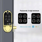 Lockly Vision Smart Lock, Camera Video Two-Way Audio 6-in-1 Keyless Entry Doo...