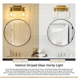 Jonsi Gold Bathroom Light Fixtures, 2 Light Brushed Gold Bathroom Vanity Ligh...