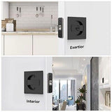 3 Pack Pocket Door Lock for Bathroom, Matte Black Pocket Door Hardware Privac...