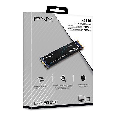 PNY CS2130 2TB M.2 PCIe NVMe Gen3 x4 Internal Solid State Drive (SSD), Read u...