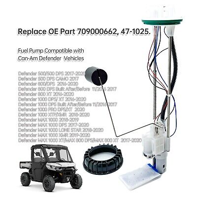 709000662 47-1025 Fuel Pump Compatible with Can-Am Defender 500 800 1000 PRO/...