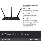 NETGEAR Nighthawk Smart Wi-Fi Router (R7000-100NAS) - AC1900 Wireless Speed (...