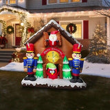 Fraser Hill Farm 6-Ft. Tall Santa Nutcracker Cuckoo Clock Blow Up Inflatable ...