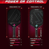 Pickleball Paddle, T700 Raw Carbon Fiber Pickleball Paddle, Thermoformed Pick...