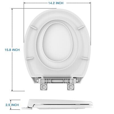 Toilet Seat, Round Toilet Seat with Toddler Seat Built in, Potty Training Toi...