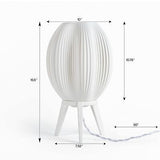 JONATHAN Y USA1000B 3D Printed Dimmable LED Table Lamp Wavy 16.5" Modern Cont...