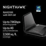 NETGEAR Nighthawk WiFi 6E Router (RAXE300) | AXE7800 Tri-Band Wireless Gigabi...