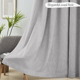 Melodieux Elegant Cotton Wide Blackout Curtains for Sliding Glass Door Living...