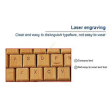 Bamboo Keyboard and Mouse, 2.4GHz Computer Devices with USB Receiver, Optiona...