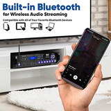 Pyle Bluetooth Hybrid Amplifier Receiver - 3000 Watt Home Theater Black