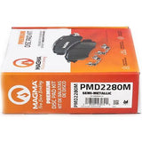 MAGMA Premium PMD2280M Semi-Metallic Brake Pads, Rear