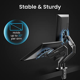 EVEO Premium Dual Monitor Stand 14-32”, Stand, Black