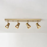 Globe Electric 64000046 4-Light Track Lighting, Matte Brass, Ceiling Light, T...