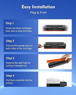 410A Toner Cartridges 4 Pack- Replacement for HP 410A 410X Compatible for HP ...