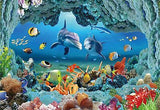 Bormia Wall Mural Underwater Wallpaper 3D Dolphin Large Photo Wallpaper for L...