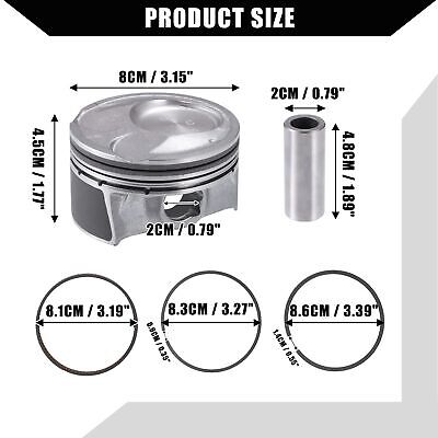 No.230412E210 / Inner/Engine Piston and Pin and Snap Ring for Hyundai Elantra...