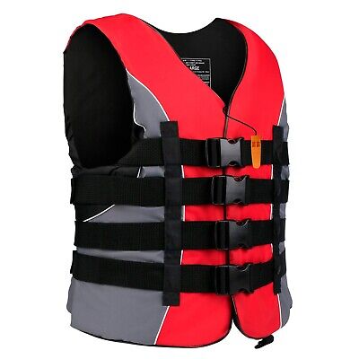 XGEAR Adult USCG Life Jacket Water Sports Life Vest Red XX-Large