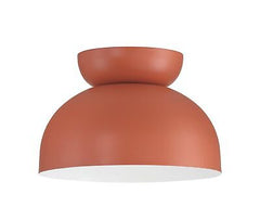 Craftmade 59181-BCY Ventura Dome Flush Mount, 1-Light 60 Watts, Baked Clay, B...