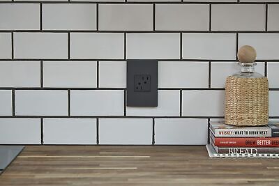 Legrand adorne 15A Tamper-Resistant Outlet With Matching Wall Plate (Graphite...