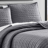 Vera Wang - Queen Quilt Set, Luxury Cotton Bedding with Matching Shams, All S...