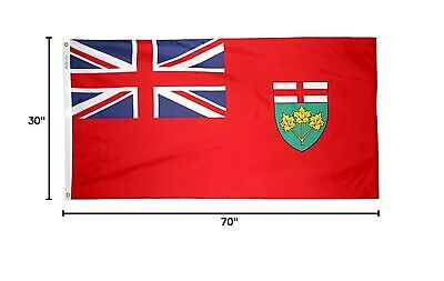 Annin Flagmakers Ontario Flag USA-Made to Official United Nations Design Spec...