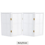 2 ft. Short Desktop Double Cross Shoji Screen - White - 4 Panels 4 Panel