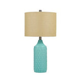 Catalina Lighting 19970-000 Modern Quilted Ceramic Table Lamp with Linen Drum...