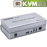 200M HDMI KVM IP Extender, Over IP RJ45 Ethernet CAT6 6A Transmitter Receiver...