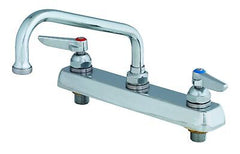 T&S Brass B-1122 Workboard Faucet with Deck Mount, 8-Inch Centers, 10-Inch Sw...