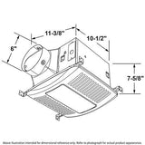 Haier Bathroom Exhaust Fan with 4000K LED Lights, 140 CFM, 10W Bathroom Vent ...