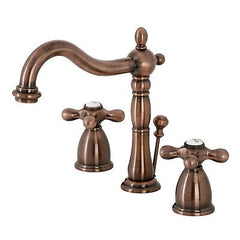 Kingston Brass KB197AXAC Heritage Widespread Bathroom Faucet, Antique Copper,...