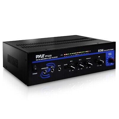 Pyle Home Compact Public Address Mono Amplifier - Professional 50W Mini Home ...