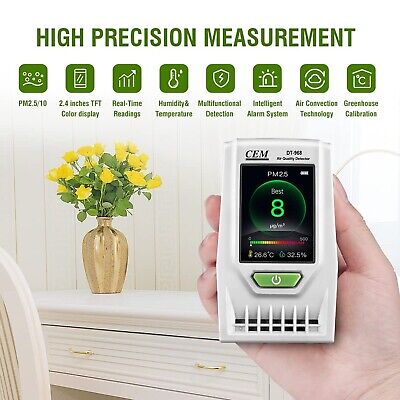 CEM Air Quality Monitor and Accurate DT-968 Test PM2.5/PM10,Humidity,Temperat...