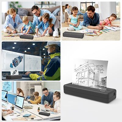 Inkless Wireless Printer for Home Offices & Travel, Supports 8" & 4" Thermal ...