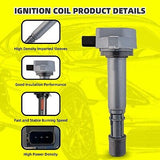 Set of 4 Ignition Coils Pack UF400 30520-PGK-A02 & 4 PCS Iridium Spark Plugs ...