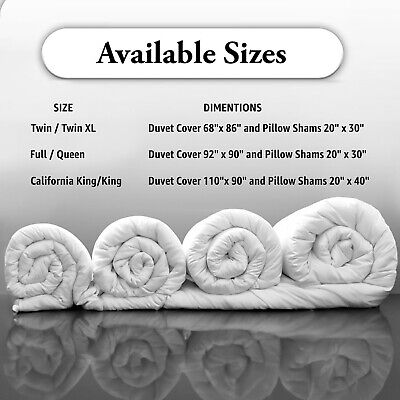 Egyptian Cotton Duvet Cover King Size 1000 Thread Count 100% Egyptian Cotton ...