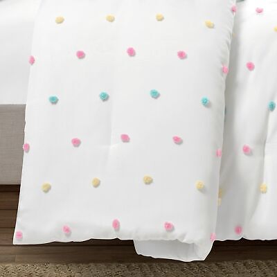 Lush Decor Rainbow Tufted, Full/Queen, Dot 3 Piece Comforter Set, Full & Piece