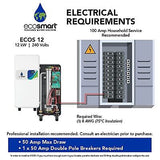 EcoSmart ECOS 12, Tankless Electric Water Heater, 12 kW, 240 Volt, Up to 2.9 ...