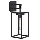 Nathan James Sedona Outdoor Black Wall Sconce Light Fixture, Exterior Porch L...