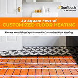 SunTouch TapeMat Electric Floor Heating Mat, 10 Sq. Ft., 2' x 5', (120V), Plain