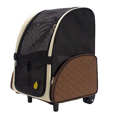 FrontPet Rolling Pet Travel Carrier with Wheels and Backpack Straps, Strong B...