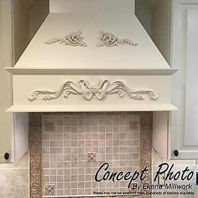 Ekena Millwork 8 1/4"W x 13"H x 7/8"P Versailles Medium Ribbon with Bow Onlay...